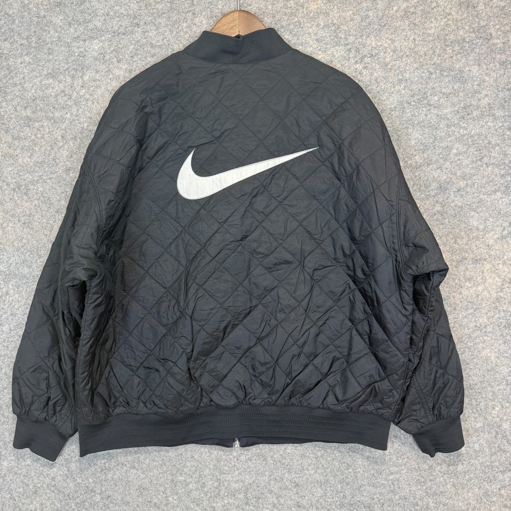 Nike Reversible Varsity Bomber Jacket Mens XL Full Zip Big Logo Swoosh Outdoor